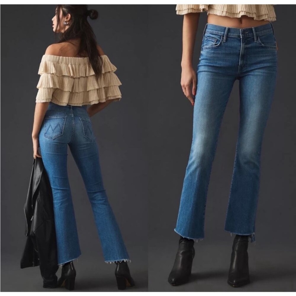 Mother The Insider Crop Step Fray Jeans Sorry I'm Staring 25 Raw Hem Revolve